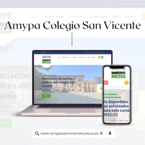 Diseño web Amypa Colegio San Vicente diseño Laura Parra Msocial Huesca